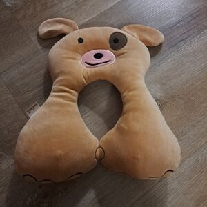 Kakiblin Baby U-Shaped Support Neck Dog/Puppy Pillow Tan / Brown Pink